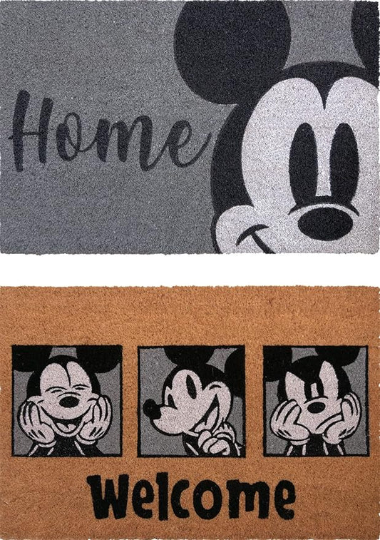 Gertmenian Disney Mouse Doormat Rug Front Door Coir Mat Indoor Outdoor Entryway Carpet, 2-Pack 20x34, Retro Mickey Home/Welcome-HomvellaHome