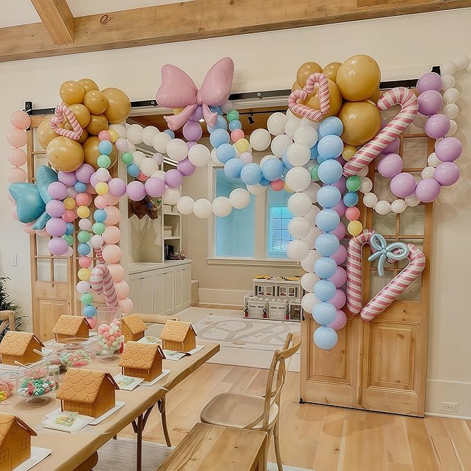 100PCS Blue and White Link Balloons, Baby Light Blue White Linking Balloons with Tail for Making Balloon Wall Arch and Chains, Quick Balloon for Wedding Birthday Baby Shower Party Decorations (6inch)-HomvellaHome