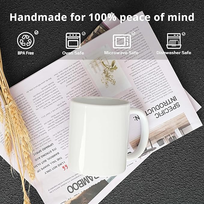 11oz Sublimation Coffee Mug Packed in White Box (24, White)-HomvellaHome