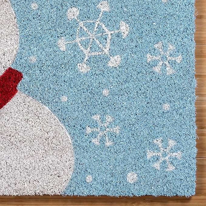 Gertmenian Paramount Frosty Coir Doormat - 2x3 Welcome Mat (2-Pack), Ideal for High Traffic Areas in Front Door, Garage, Entryway - Blue/Celebrate, 80026-HomvellaHome