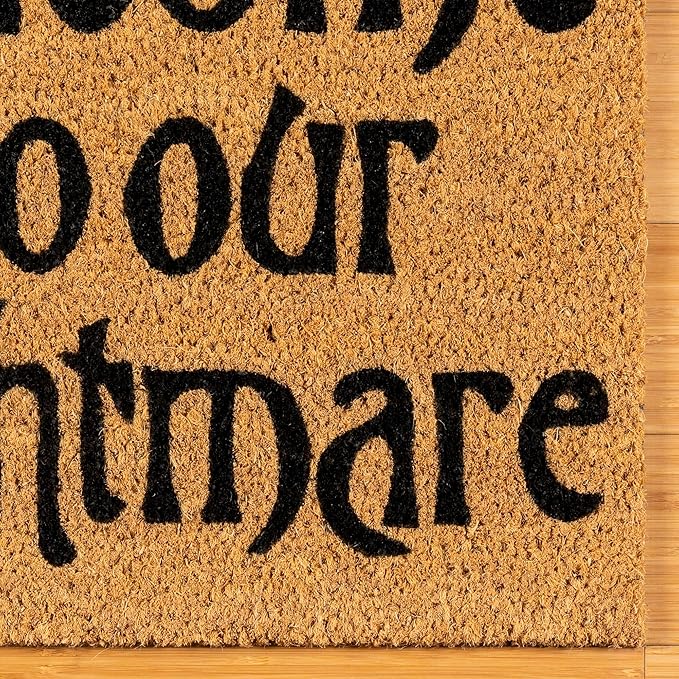 Gertmenian Nightmare Before Christmas Coir Doormat - 2x3 Welcome Mat (2-Pack), Ideal for High Traffic Areas in Front Door, Garage, Entryway - Welcome Nightmare/Jack & Sally, 80005-HomvellaHome