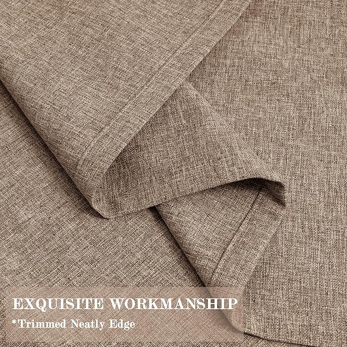 120" Wx96 L Linen Room Divider Drapes for Doorway/Glass Window/Sliding Door/Patio, Extra Wide Pinch Pleated Full Blackout Curtains for Girls Boys Teen Kids Room, 1 Panel, Taupe-HomvellaHome