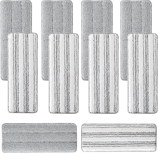 10Pcs Joymoop Mop Replacement Pads, 15 * 4.9'' Universal Mop Pads Mop Head Refills Washable Wet Mop, Compatible with Most 11-14” Size Mops-HomvellaHome