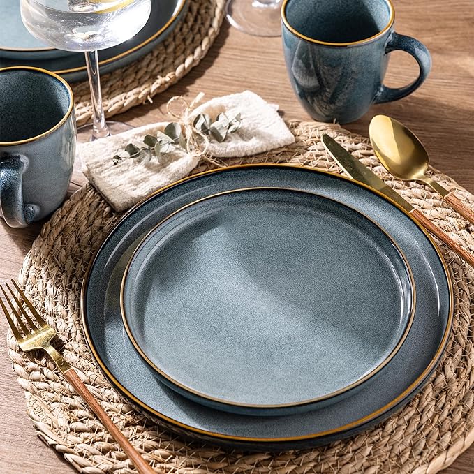 GBHOME Ceramic Coffee Mugs Set of 6, 12oz Stoneware Coffee Mugs Set For Dad Mom Women MEN, Light Weight Ceramic Coffee Cups for Latte/Tea/Beer/Hot Cocoa, Dishwasher & Microwave Safe-HomvellaHome