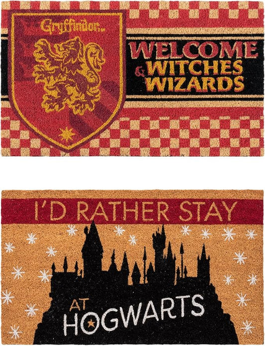 Gertmenian Harry Potter Coir Doormat - 2x3 Welcome Mat (2-Pack), Ideal for High Traffic Areas in Front Door, Garage, Entryway - Paramount Hogwarts/Witches, 80027-HomvellaHome