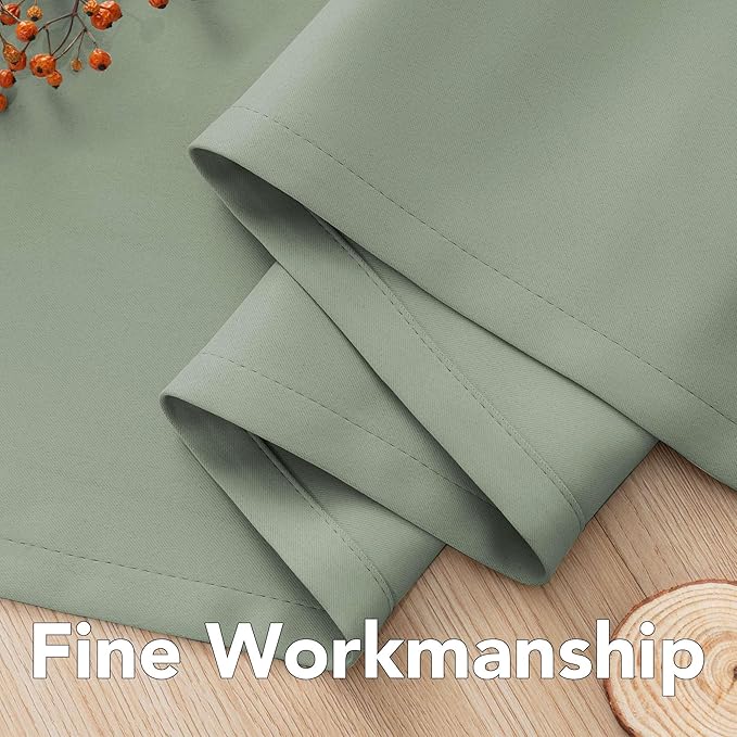 H.VERSAILTEX Ultra Soft Microfiber Thermal Insulated Antique Copper Grommet Blackout Curtains/Window Treatment Draperies 52 by 72 - Inch for Living Room/Bedroom, Set of 2 - Cyan-HomvellaHome