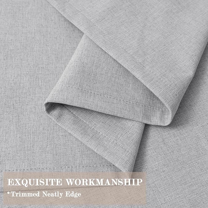 120" Wx102 L Linen Room Divider Drapes for Doorway/Glass Window/Sliding Door/Patio, Extra Wide Pinch Pleated Full Blackout Curtains for Girls Boys Teen Kids Room, 1 Panel, Silver Grey-HomvellaHome