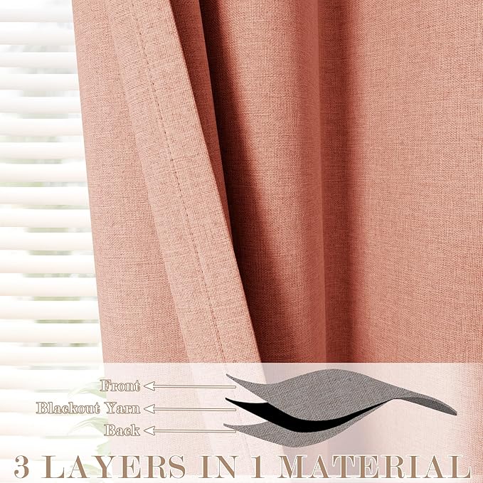 120" Wx102 L Linen Room Divider Drapes for Doorway/Glass Window/Sliding Door/Patio, Extra Wide Pinch Pleated Full Blackout Curtains for Girls Boys Teen Kids Room, 1 Panel, Orange-HomvellaHome