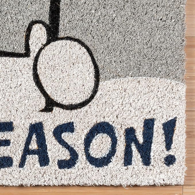 Gertmenian Paramount Frosty Coir Doormat - 2x3 Welcome Mat (2-Pack), Ideal for High Traffic Areas in Front Door, Garage, Entryway - Blue/Celebrate, 80026-HomvellaHome