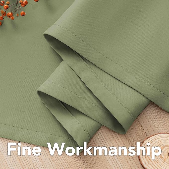 H.VERSAILTEX Premium Blackout Thermal Insulated Room Darkening Curtains for Bedroom/Living Room - Classic Grommet Top (2 Panels, Sage, 52 Inch by 96 Inch)-HomvellaHome