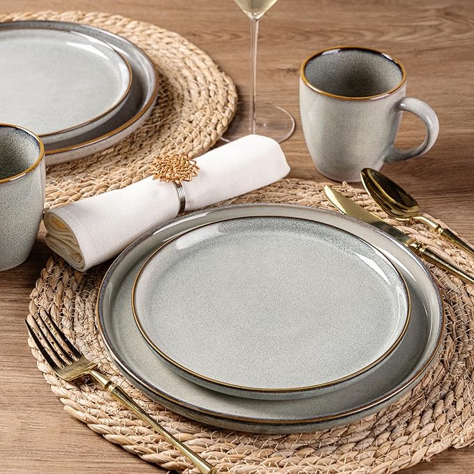 GBHOME Ceramic Coffee Mugs Set of 4, 12oz Stoneware Coffee Mugs Set For Dad Mom Women MEN, Light Weight Coffee Cups for Latte/Tea/Beer/Hot Cocoa, Dishwasher & Microwave Safe-HomvellaHome