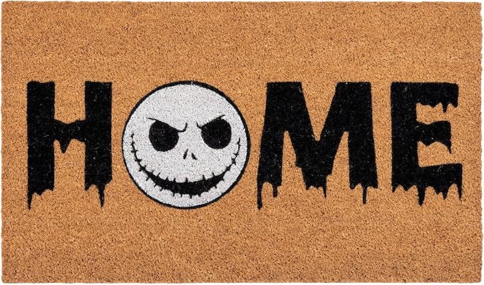 Gertmenian Nightmare Before Christmas Coir Doormat - 2x3 Welcome Mat (2-Pack), Ideal for High Traffic Areas in Front Door, Garage, Entryway - Disney Nightmare Jack Skellington, 80024-HomvellaHome