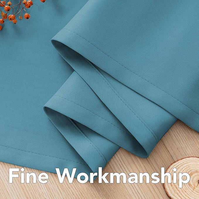 H.VERSAILTEX Blackout Curtains for Bedroom Thermal Insulated Room Darkening Living Room Curtains 63 Inch Long Grommet Privacy Protection Window Curtain Panels/Drapes for Nursery, 2 Panels, Storm Blue-HomvellaHome