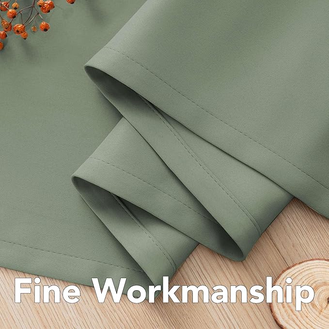 H.VERSAILTEX Room Darkening Curtains for Living Room Light Reducing Thermal Insulated Window Treatment Panels/Drapes Grommet Top 2 Panels Green Bay - 52 x 96 Inches-HomvellaHome