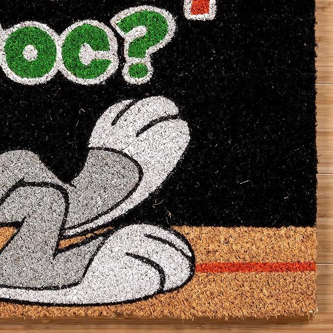 Gertmenian Looney Tunes Coir Doormat - 2x3 Welcome Mat (2-Pack), Ideal for High Traffic Areas in Front Door, Garage, Entryway - Warner Bros. Doc/Folks, 80029-HomvellaHome