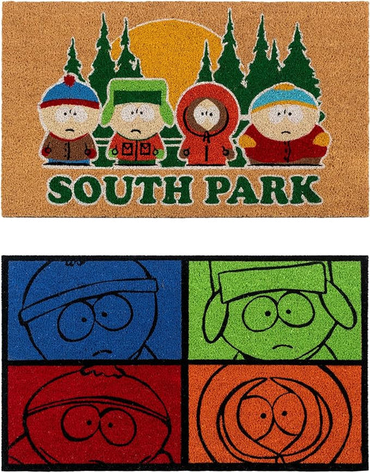 Gertmenian Coir Doormat - 2x3 Welcome Mat (2-Pack), Ideal for High Traffic Areas in Front Door, Garage, Entryway - South Park Gang/South Park Blocks, 80010-HomvellaHome