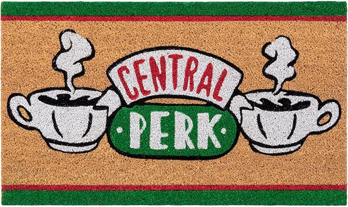 Gertmenian Friends Coir Doormat - 2x3 Welcome Mat (2-Pack), Ideal for High Traffic Areas in Front Door, Garage, Entryway - Paramount Central Perk/Welcome, 80028-HomvellaHome