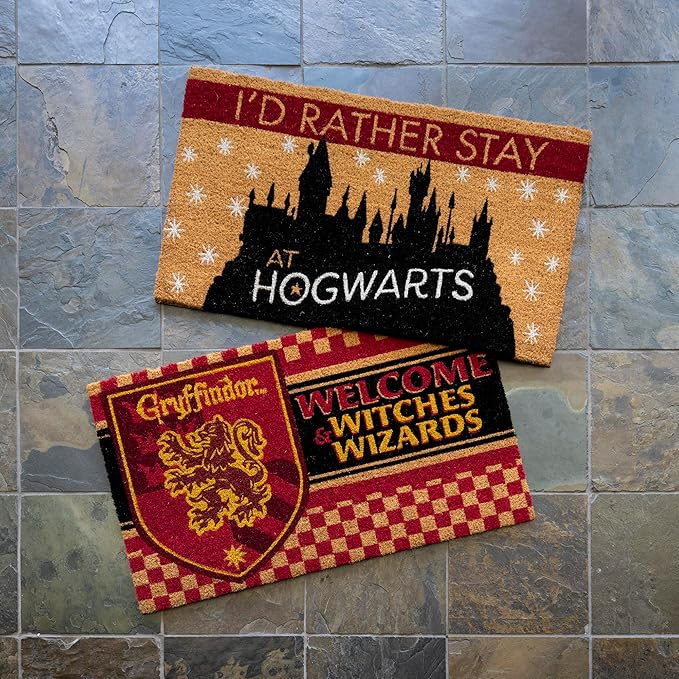 Gertmenian Harry Potter Coir Doormat - 2x3 Welcome Mat (2-Pack), Ideal for High Traffic Areas in Front Door, Garage, Entryway - Paramount Hogwarts/Witches, 80027-HomvellaHome