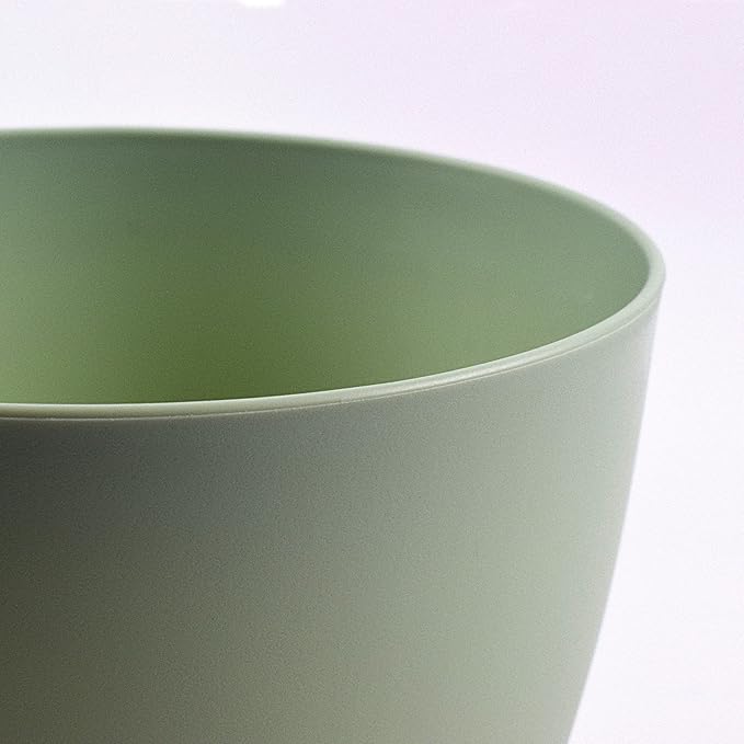 Giraffe Creation Plant Pots Set of 3 (12/10/9 inch), Self-Watering Indoor & Outdoor Flower Planters with Drainage Hole and Reservoir, Green-HomvellaHome