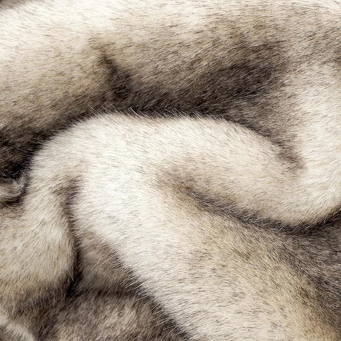 BATTILO HOME Luxury Fluffy Faux Fur Throw Blanket, Cozy Warm Fur Blanket for Couch Sofa, Plush Fuzzy Fur Throws with Long Pile & Brushed Tips, 60"x80"-HomvellaHome